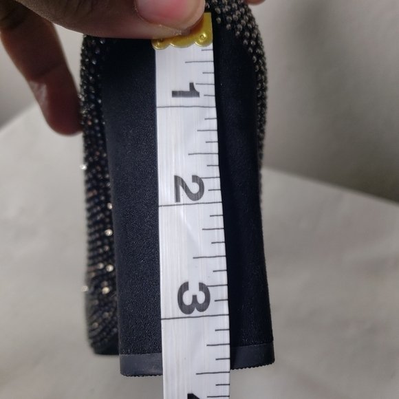 Material Girl Baybe Black Sequin Pull-On Closed Toe Pointed Bootie Sz 5.5M - Picture 8 of 11